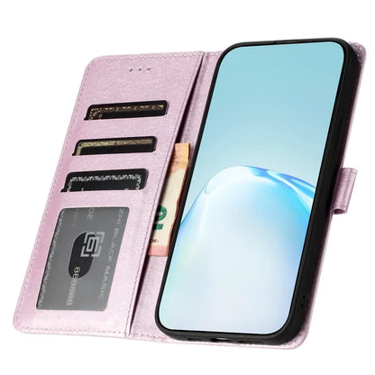 For Samsung Galaxy A55 5G Case Silk Texture Shockproof Leather Wallet Phone Cover