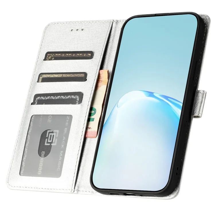 For Samsung Galaxy A55 5G Case Silk Texture Shockproof Leather Wallet Phone Cover