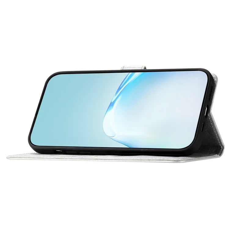 For Samsung Galaxy A55 5G Case Silk Texture Shockproof Leather Wallet Phone Cover