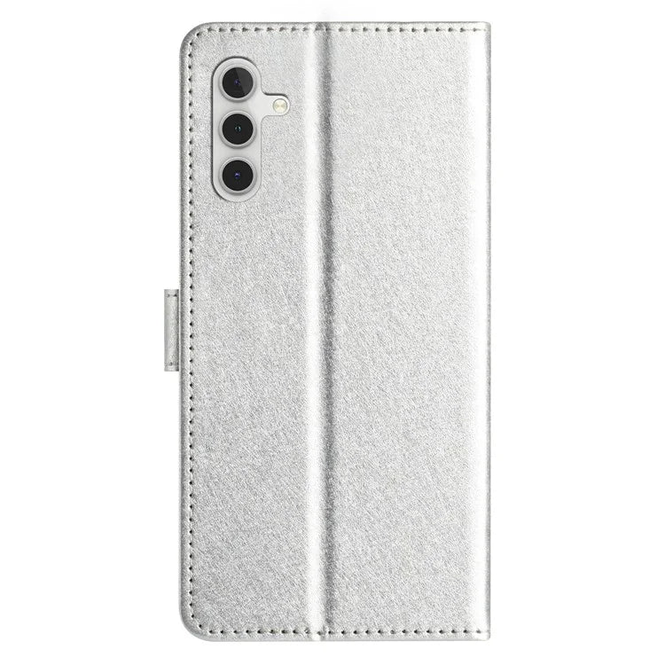 For Samsung Galaxy A55 5G Case Silk Texture Shockproof Leather Wallet Phone Cover