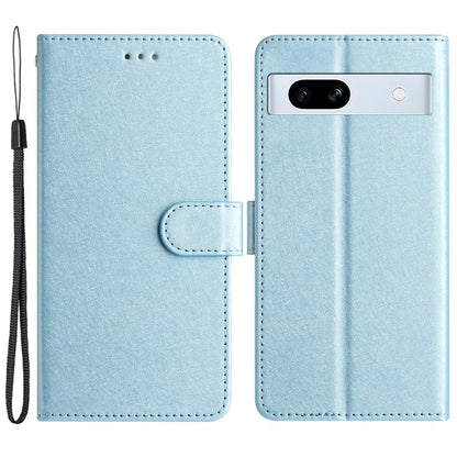 For Google Pixel 8a Case Flip Wallet Leather Silk Texture Phone Cover