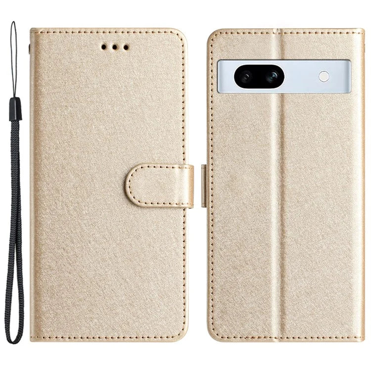 For Google Pixel 8a Case Flip Wallet Leather Silk Texture Phone Cover