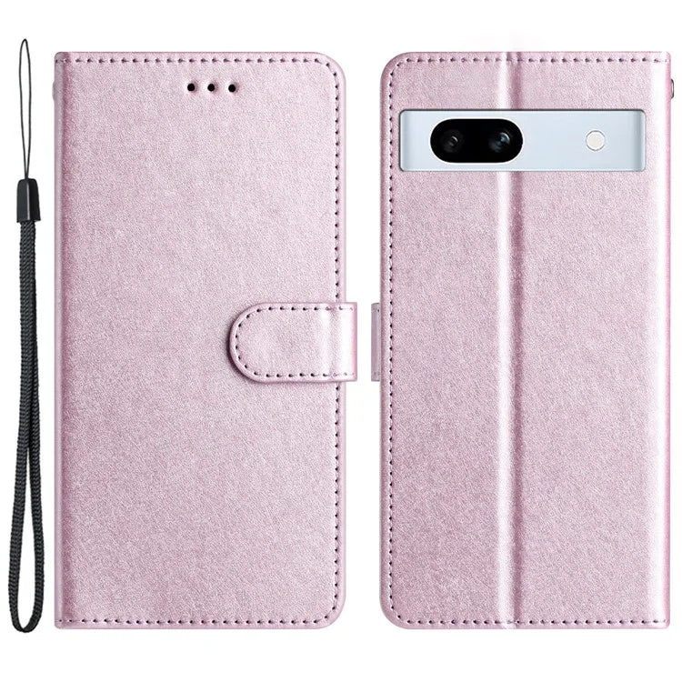 For Google Pixel 8a Case Flip Wallet Leather Silk Texture Phone Cover