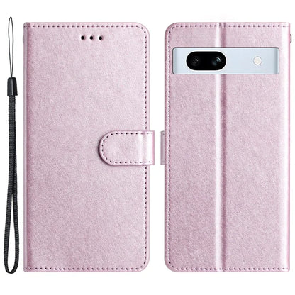 For Google Pixel 8a Case Flip Wallet Leather Silk Texture Phone Cover