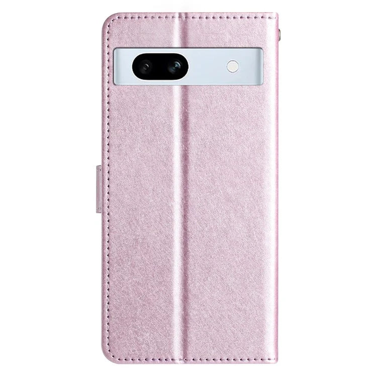 For Google Pixel 8a Case Flip Wallet Leather Silk Texture Phone Cover