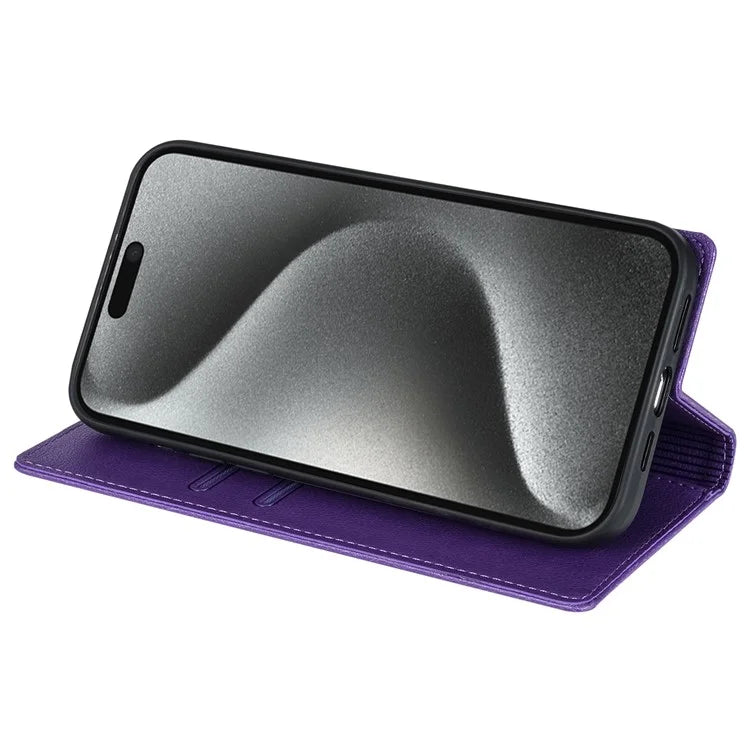 BKS-001 For iPhone 16 Pro Max Case PU Leather Phone Cover Magnetic Closure