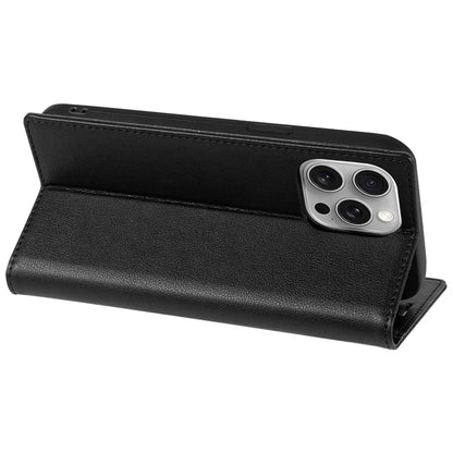 BKS-001 For iPhone 16 Pro Max Case PU Leather Phone Cover Magnetic Closure