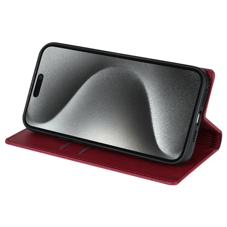 BKS-001 For iPhone 16 Pro Max Case PU Leather Phone Cover Magnetic Closure