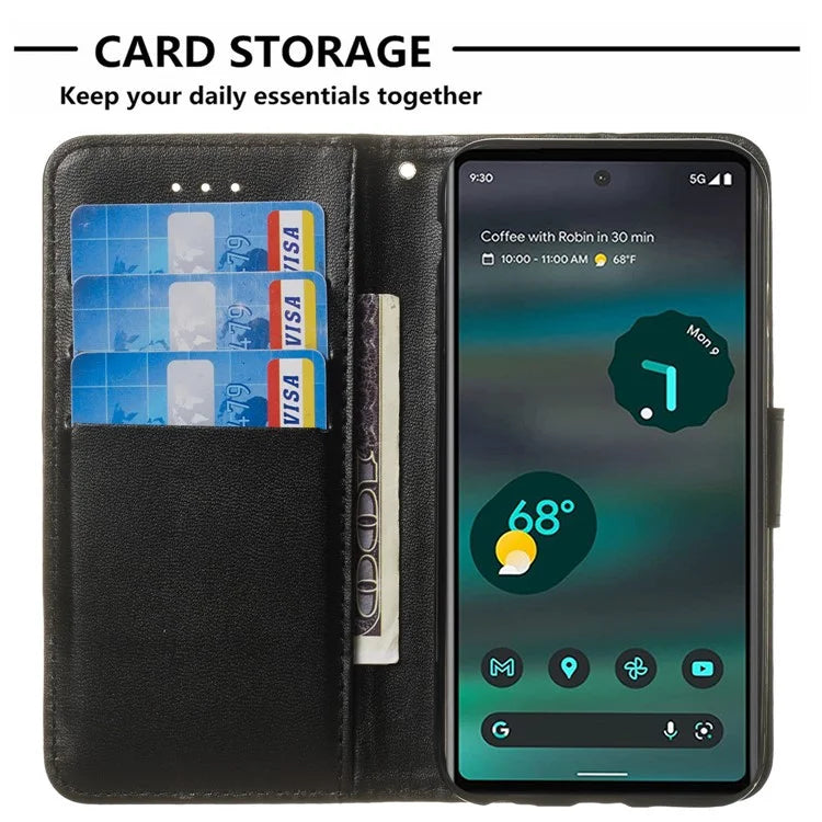 For Google Pixel 8a Case Wallet Style Flip Leather Phone Cover Card Holder
