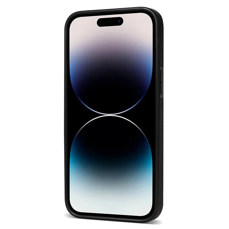 For iPhone 16 Pro Max Kickstand Case PU+TPU Card Holder Phone Cover