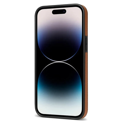 For iPhone 16 Pro Max Kickstand Case PU+TPU Card Holder Phone Cover