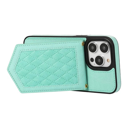 For iPhone 16 Pro Cover TPU Leather Phone Case RFID Blocking Hidden Mirror