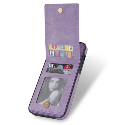 N.BEKUS For iPhone 16 Pro Max Card Slots Case RFID Blocking Leather+TPU Kickstand Phone Cover