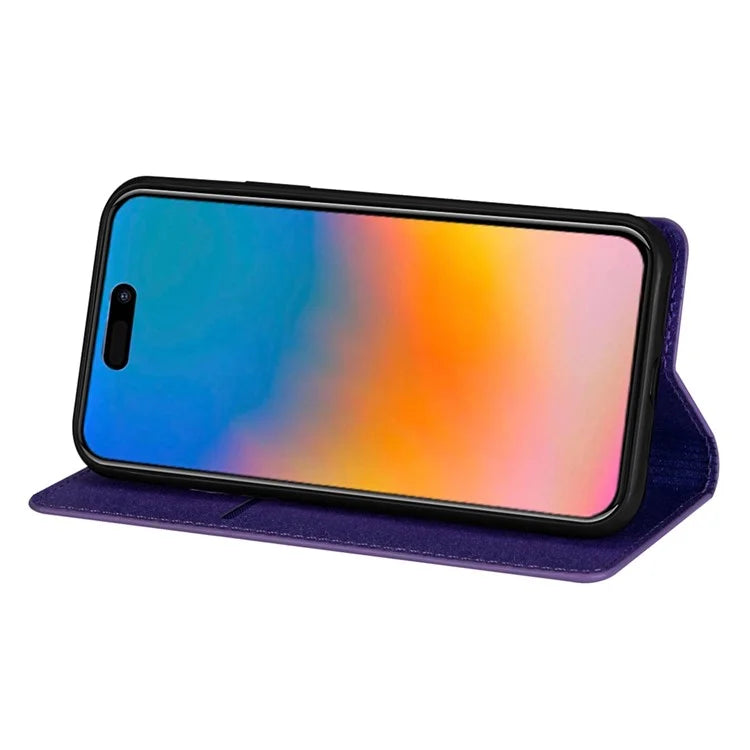 For iPhone 16 Pro Case Glittery Card Slot PU+TPU Phone Cover