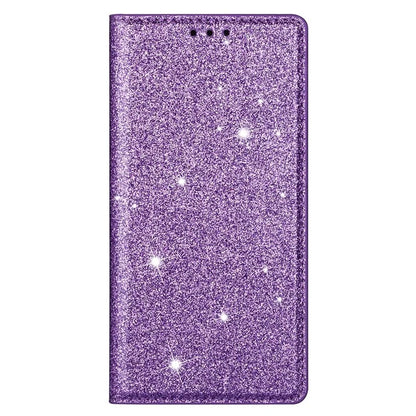 For iPhone 16 Pro Case Glittery Card Slot PU+TPU Phone Cover