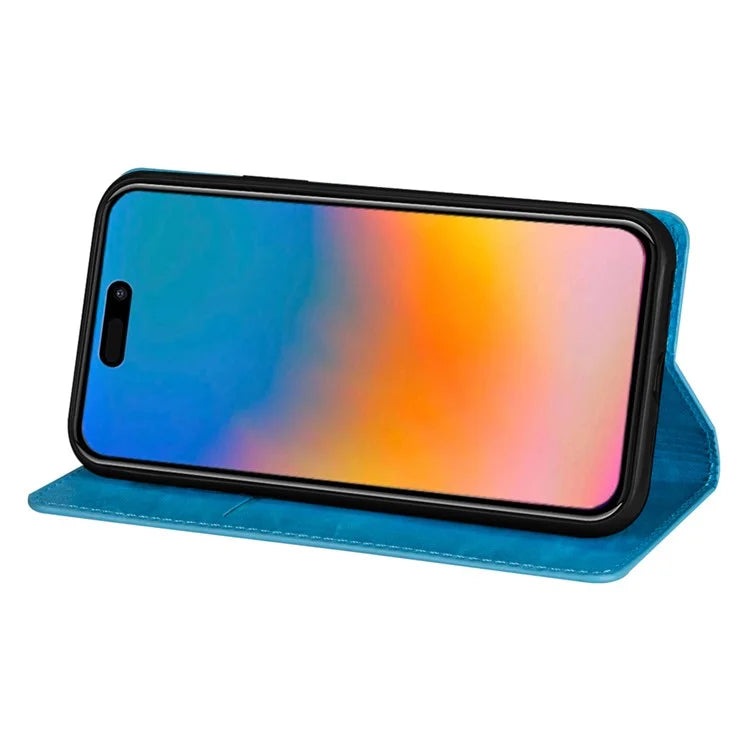 For iPhone 16 Pro Case Glittery Card Slot PU+TPU Phone Cover