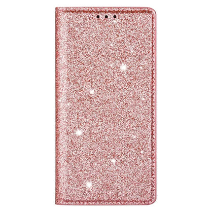 For iPhone 16 Pro Case Glittery Card Slot PU+TPU Phone Cover