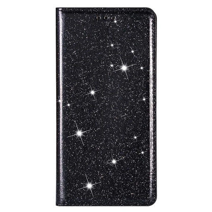 For iPhone 16 Pro Case Glittery Card Slot PU+TPU Phone Cover