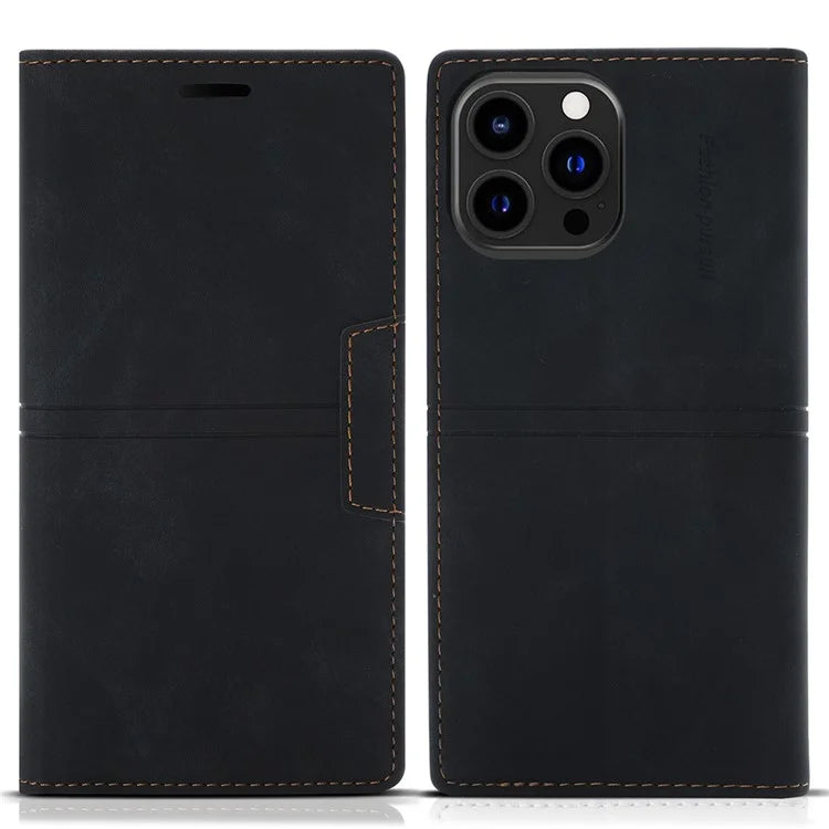 For iPhone 16 Pro Wallet Case Magnetic Closing Leather Phone Cover