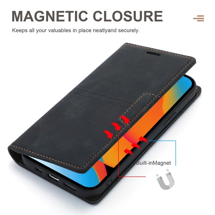 For iPhone 16 Pro Wallet Case Magnetic Closing Leather Phone Cover