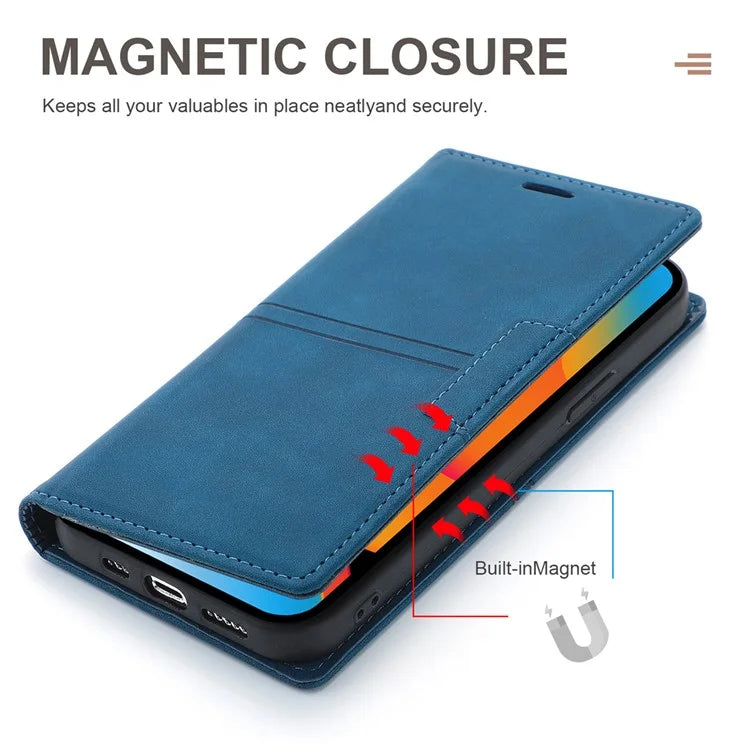 For iPhone 16 Pro Wallet Case Magnetic Closing Leather Phone Cover