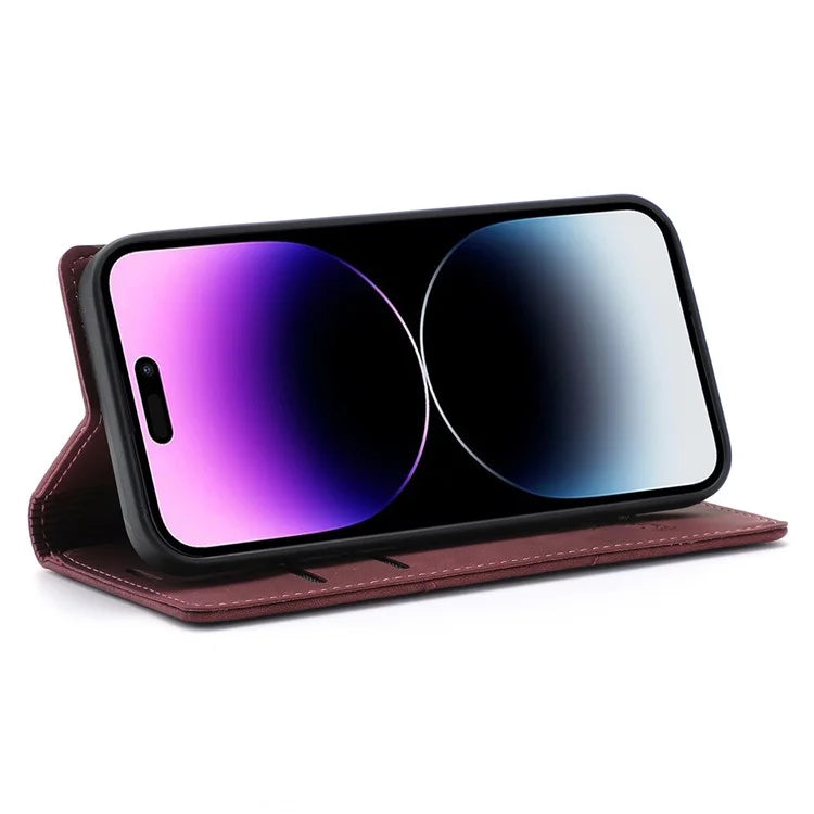 For iPhone 16 Pro Wallet Case Magnetic Closing Leather Phone Cover