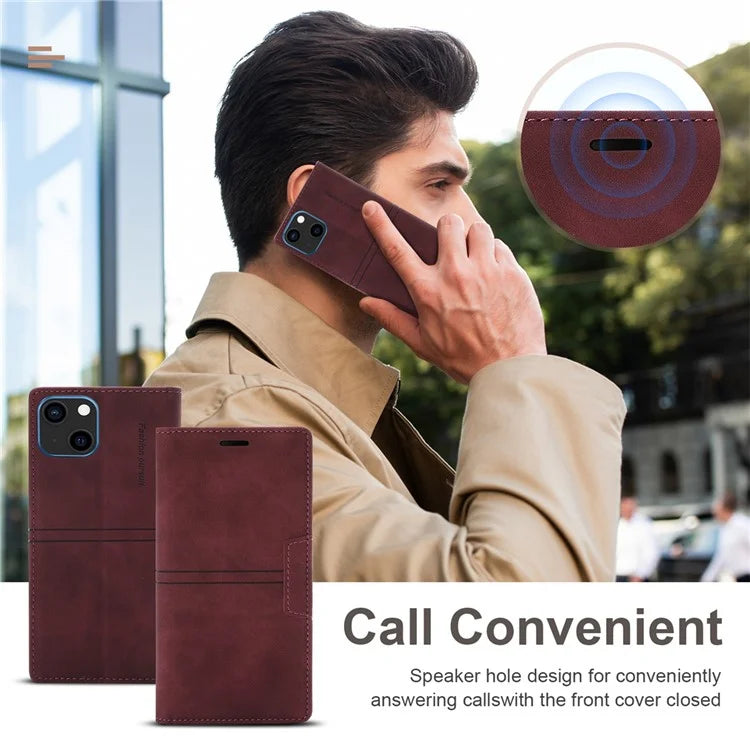 For iPhone 16 Pro Wallet Case Magnetic Closing Leather Phone Cover