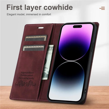 For iPhone 16 Pro Wallet Case Magnetic Closing Leather Phone Cover