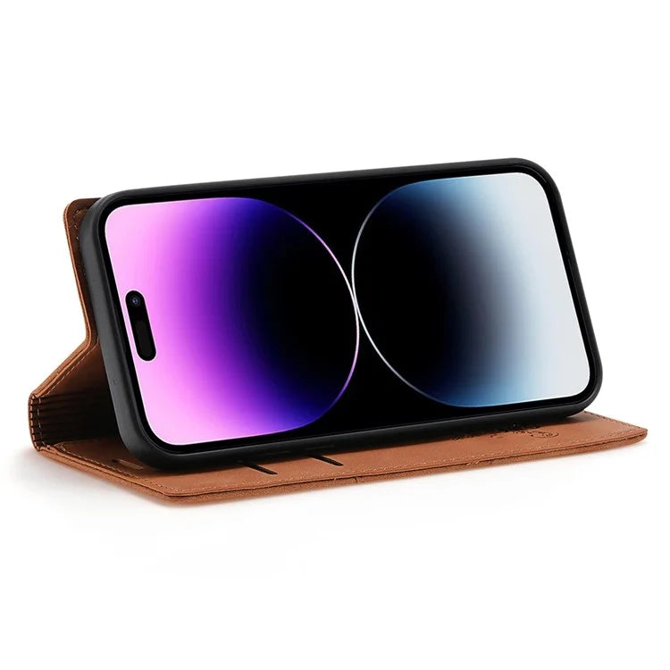 For iPhone 16 Pro Wallet Case Magnetic Closing Leather Phone Cover