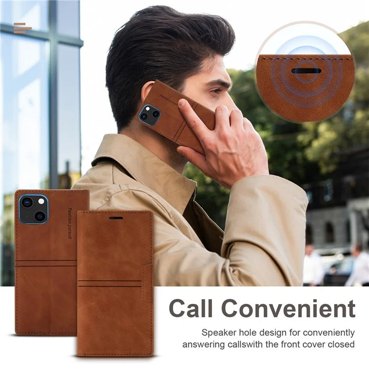 For iPhone 16 Pro Wallet Case Magnetic Closing Leather Phone Cover