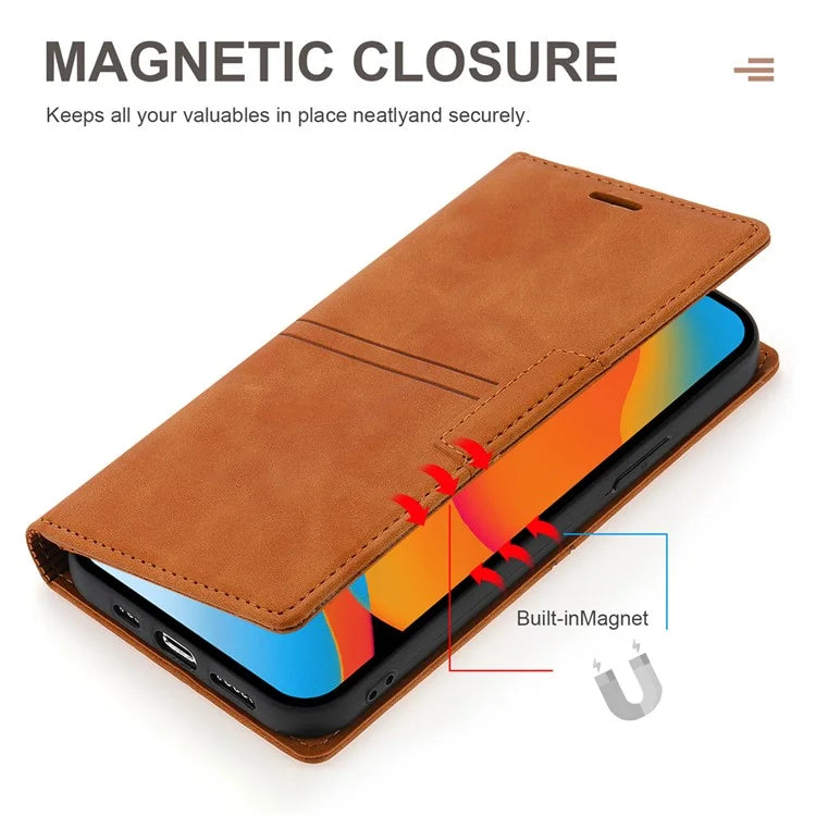 For iPhone 16 Pro Wallet Case Magnetic Closing Leather Phone Cover
