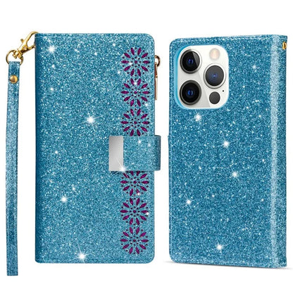 For iPhone 16 Pro Case Starry Sky Carving Leather Wallet Phone Cover