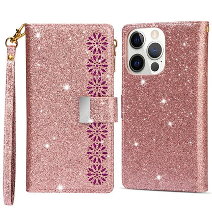 For iPhone 16 Pro Case Starry Sky Carving Leather Wallet Phone Cover