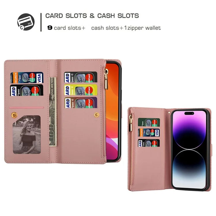 For iPhone 16 Pro Case Starry Sky Carving Leather Wallet Phone Cover