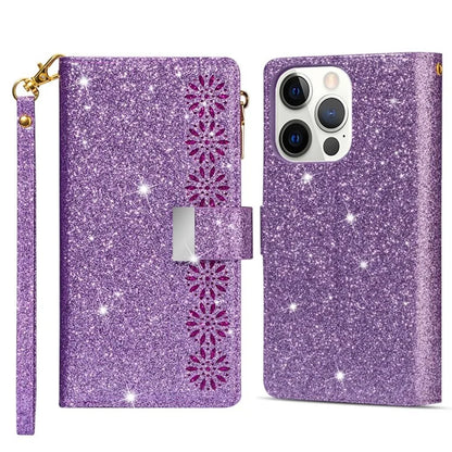 For iPhone 16 Pro Case Starry Sky Carving Leather Wallet Phone Cover