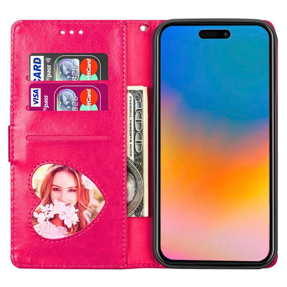 For iPhone 16 Pro Stand Case Glitter Phone Leather Cover Zipper Pocket