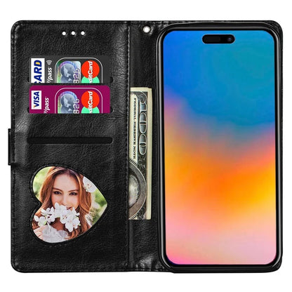 For iPhone 16 Pro Max Case Glitter Leather Stand Phone Cover Zipper Pocket