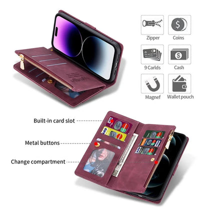 For iPhone 16 Pro Case Color Splicing Anti-Drop Leather Wallet Phone Cover