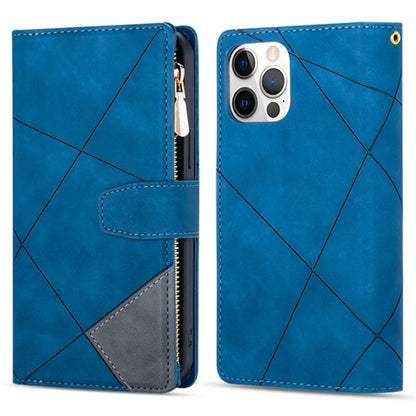 For iPhone 16 Pro Max Wallet Case Color Splicing Leather Phone Cover with Stand
