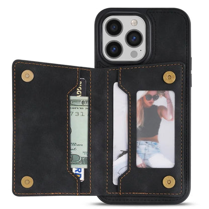 For iPhone 16 Pro Case Line Imprinted Color Splicing Leather Phone Cover