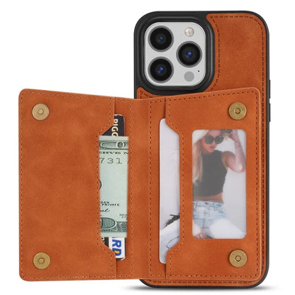 For iPhone 16 Pro Case Line Imprinted Color Splicing Leather Phone Cover