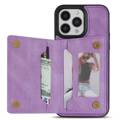 For iPhone 16 Pro Max Case Zipper Wallet Kickstand PU+TPU Phone Cover