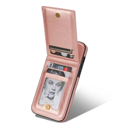 N.BEKUS For iPhone 16 Pro Max Kickstand Case Leather+TPU Card Slot Phone Cover
