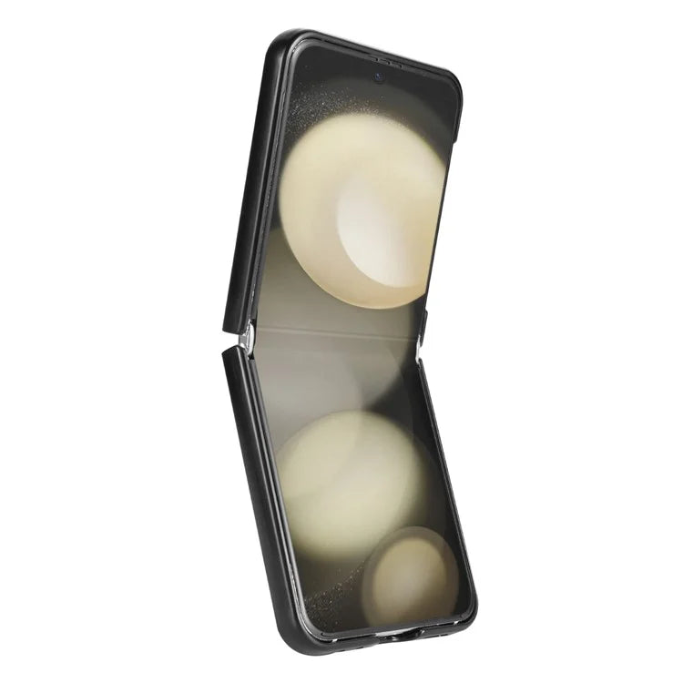 CSJ-P2 For Samsung Galaxy Z Flip6 5G / Z Flip5 5G Case Stitching Leather Phone Cover Ring Kickstand