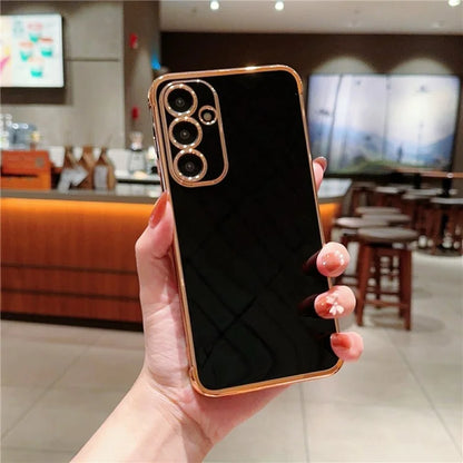 For Samsung Galaxy A55 5G Case Electroplated Design Soft TPU Phone Cover