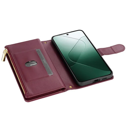 CSJ-P2 For Xiaomi Redmi Note 13 Pro 4G / Poco M6 Pro 4G Case Rhombus Stitching Leather Wallet Phone Cover