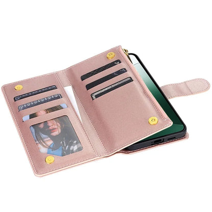 CSJ-P2 For Xiaomi Redmi Note 13 5G Wallet Phone Case Rhombus Stitching Leather Cover with Straps