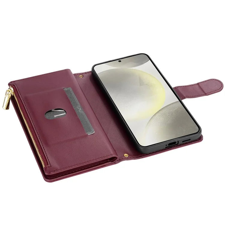 CSJ-P2 For Samsung Galaxy A54 5G Wallet Phone Case Leather Flip Cover Rhombus Stitching