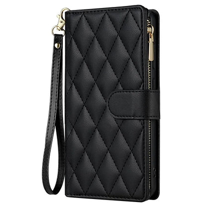 CSJ-P2 For Samsung Galaxy A54 5G Wallet Phone Case Leather Flip Cover Rhombus Stitching