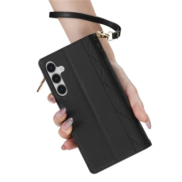CSJ-P2 For Samsung Galaxy A25 5G (Global) (161.0 X 76.5 X 8.3mm) Case Leather Wallet Phone Cover